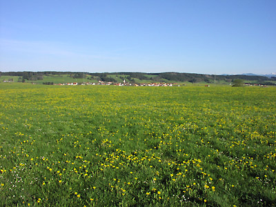 Wegenstedt die Uhr arbeitet gegen ein Dorf